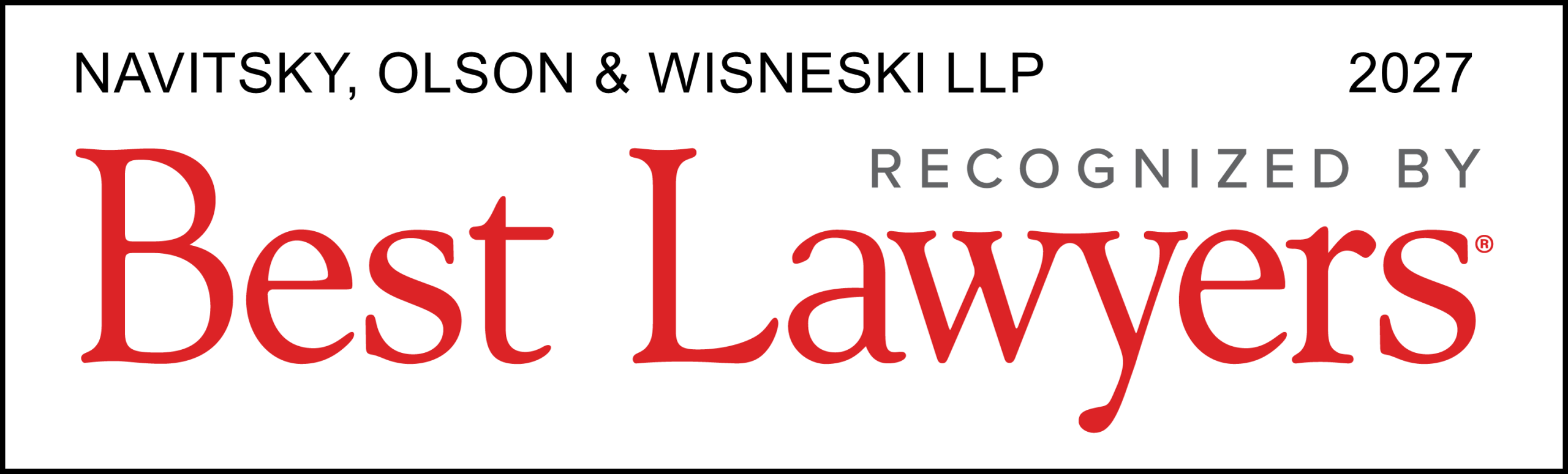 Recognized by Best Lawyers, 2027